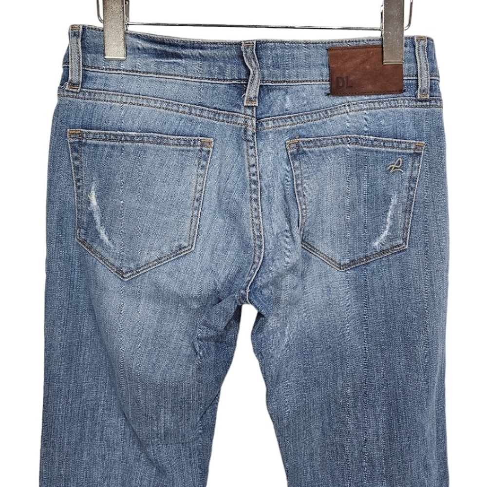 DL1961 Azalea Relaxed Skinny Distressed Denim Jeans 29" Inseam Cotton Casual 25 - Picture 8 of 14